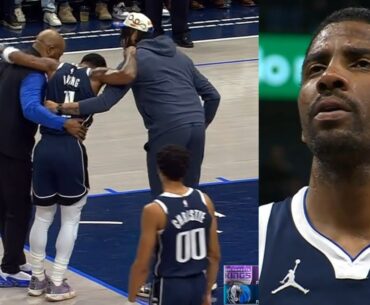 Kyrie Irving tears ACL but still gets carried to free throw line to shoot FT's 🙏🏽