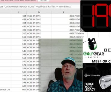 LIVE DRAWS  FOR THE SET OF BETTINARDI IRONS, QI35 DRIVER, MG4 WEDGES AND STILL MORE