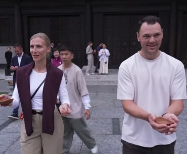 Martin Kaymer and Frederik Kjettrup Visit Tsz Shan Monastery in Hong Kong