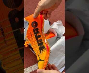 Puma evoSpeed 400 Nitro 2 Running Spikes Orange #puma #trackandfield #puma #athletics #shorts