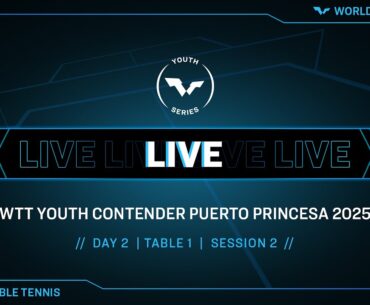 LIVE! | T1 | Day 2 | WTT Youth Contender Puerto Princesa 2025 | Session 2