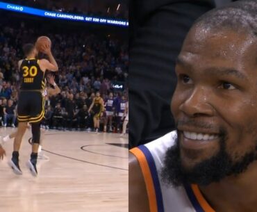 Stephen Curry hits most insane game winner vs Suns even Kevin Durant was smiling