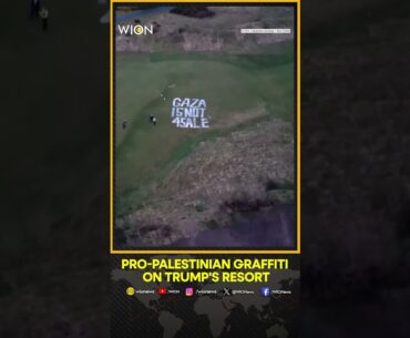 Pro-Palestine With Graffiti In Donald Trump’s Golf Resort Vandalize in Scotland | WION Shorts