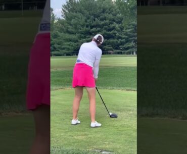 Swing with strength🏌️‍♀️⛳️ #golfer #golflife #golfgirls #shorts #short