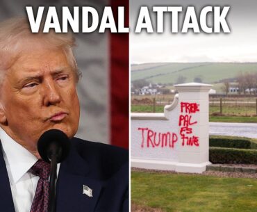 Trump’s Turnberry golf course vandalised by pro-Palestine protesters
