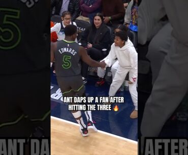 Anthony Edwards made this young fan’s night 🤝