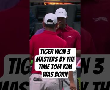 Tiger Woods Flexes On Tom Kim 🔥 #tigerwoods #tgl #tomkim #golf