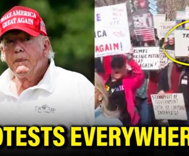 Trump RUNS TO GOLF and GETS PROTESTED EVERYWHERE