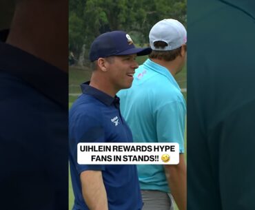 LIV: HYPE FANS GET GOLF BALL from Peter Uihlein after BIRDIE!! #golf #golfer #liv #beer #fans