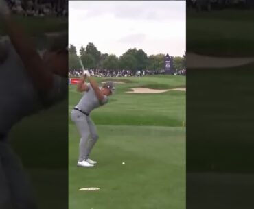 Niklas Norgaard 190 yard Iron Shot Downnthe Line 2024 #dpworldtour #niklasnorgaard #golfswing