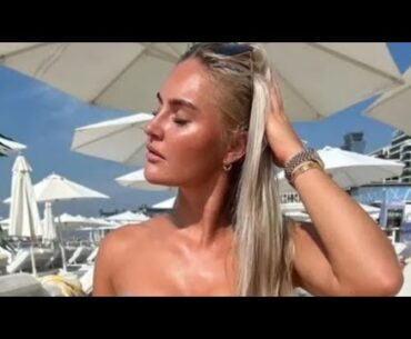 Bra-less Charley Hull stuns in white skirt in LET’s latest video