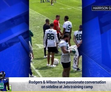 Aaron Rogers & Garrett Wilson HEATED on sideline!