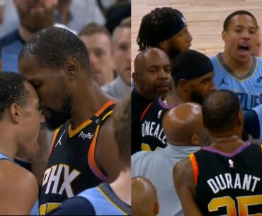 Kevin Durant gets HEATED with Grizzlies and goes face to face with Desmond Bane 😳