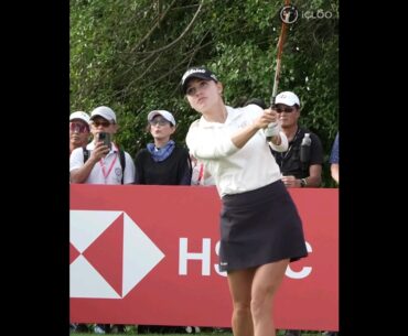 A bit nervous in the first hole tee shot #NataliyaGuseva