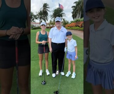 kai trump golf with grandpa 😱 #trumpchildren #golf #kaitrump #kaiwitjdolandtrump #ytshort #trump