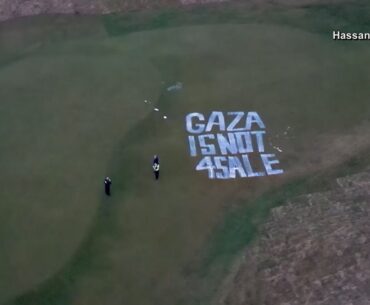 Trump golf resort vandalized by pro-Palestinian activists over his comments on emptying out Gaza