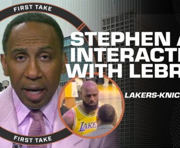 Stephen A. addresses courtside confrontation with LeBron James at Lakers-Knicks | First Take