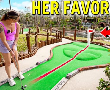 Playing Elisha’s FAVORITE Pirates Cove Mini Golf Course!