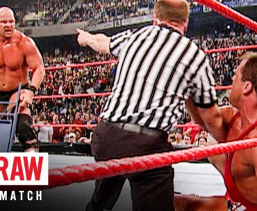 FULL MATCH — "Stone Cold" Steve Austin vs. Kurt Angle: Raw, Jan. 28, 2002