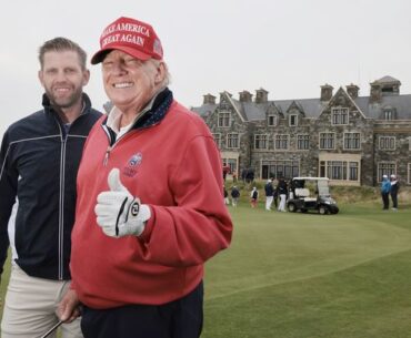 Vandals dig up greens and plant Palestinian flags on Donald Trump’s Doonbeg golf course