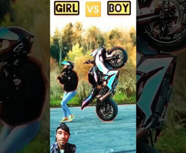 Wheelie girls vs boys 😱💥 bike stunt riders 🏍️|| #shorts #zx10r #ninja #bike #stunt #zx10rloverv5w