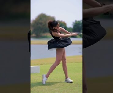 Amazing Golf Swing you need to see | Golf Girl awesome swing | Golf shorts | Praeitsara Pukawanuch