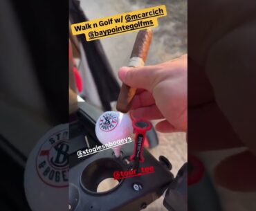 Twilight Golf Walk using my favorite golf tees and cigar holder. #tourtee #stogiesnbogeys