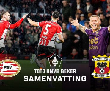 PRACHTIGE COUNTER en HANDSPENALTY in HALVE FINALE BEKER! 🏆👀 | Samenvatting PSV - Go Ahead Eagles