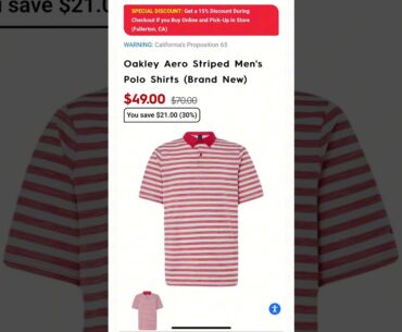 Motorhelmets Store Sale Oakley Aero Striped Men's Polo Shirts shorts #shortsvideo #youtubeshorts