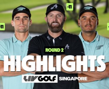 LIV Golf Singapore Round 2 Highlights | Dustin Johnson & Joaco Niemann Tied at -11