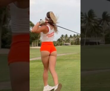 🔥🤩 Babe Golf - Tremendous hooters girl playing with the balls ⛳️