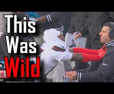 Player pushes coach after committing penalty | Houston Texans Vs Kansas City Chiefs