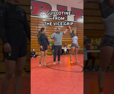 GUILLOTINE TRANSITION FROM VICE GRIP in Women’s Jiujitsu #guillotine #bjj #jiujitsu #shorts