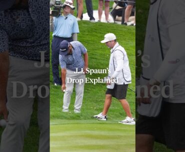 JJ Spaun went from a horrible lie in the rough to a perfect lie in the fairway, all within the rules