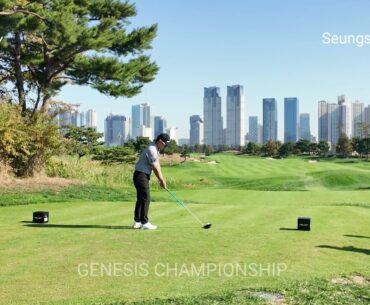 [한승수]프로 아~~ 실망 넓은 페어웨이에 우측으로 밀리는 드라이버 티샷#golf #kpga #klpga #dpworldtour