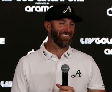 Dustin Johnson leader LIV Golf Singapore 2025