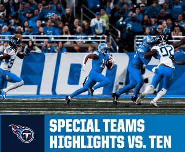 Detroit's special teams unit had a DAY vs. Tennessee | Lions vs. Titans: 2024 NFL Season Highlights