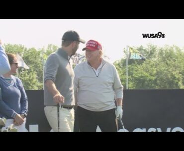 Former President Donald Trump plays course at LIV Golf Tournament| talks Saudi Arabia, 2024 and DeSa