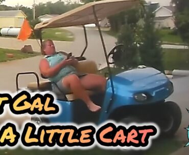Fat Gal In A Little Cart | Cart Crash