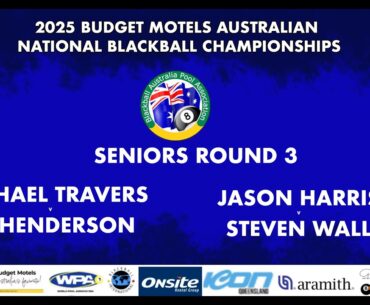 Australian Championships 2025  :  Seniors Singles Round 3  - Travers v Henderson & Harris v Wall
