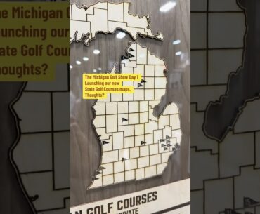 Michigan Golf Courses Map - New Product Launch 🔥 #golf #michigangolf #golfcourses #handmade