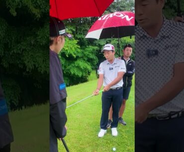 プロは握りの位置で距離感を調整する #アプローチ #ゴルフ #稲森佑貴