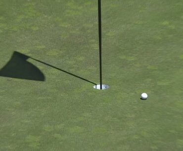 Luis Masaveu Nice Putt from the edge of the bunker hole 18 LIV Golf Adelaide 2025