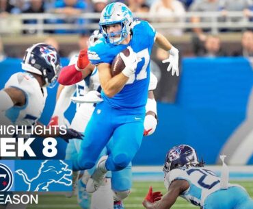 Tennessee Titans vs. Detroit Lions | 2024 Week 8 Game Highlights