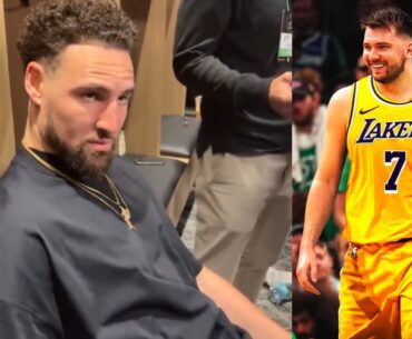 Klay Thompson reacts to Luka Doncic trade for Anthony Davis