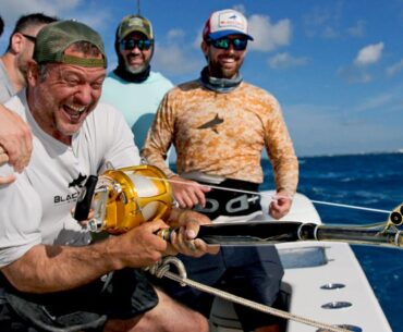 Strongest Men VS Record Size Shark