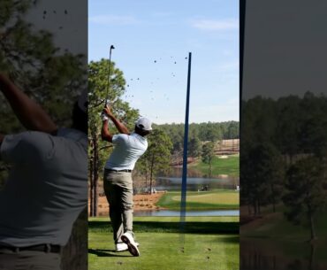 Charlie Woods Iron Swing from Tee 2025 #charliewoods  #golftechnique #golf #tigerwoods