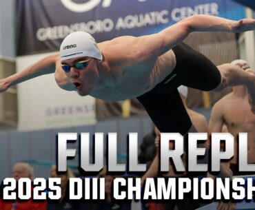 2025 NCAA DIII swimming and diving championship: Day three full replay