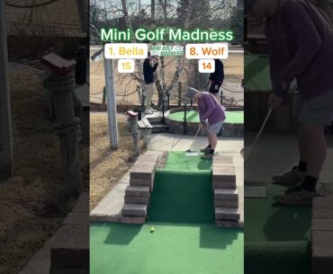 Mini Golf Madness Round 1, 1. Bella vs 8. Wolf 18 holes (Hole 7) #golf #minigolf #viral