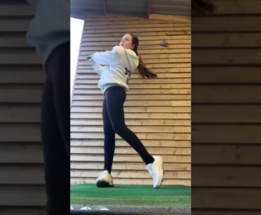 Hybrid practice at the #drivingrange . #golfgirl #golf #golfer #hybrid #music #songlyrics